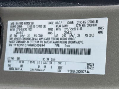 2017 Ford F-150 Lariat