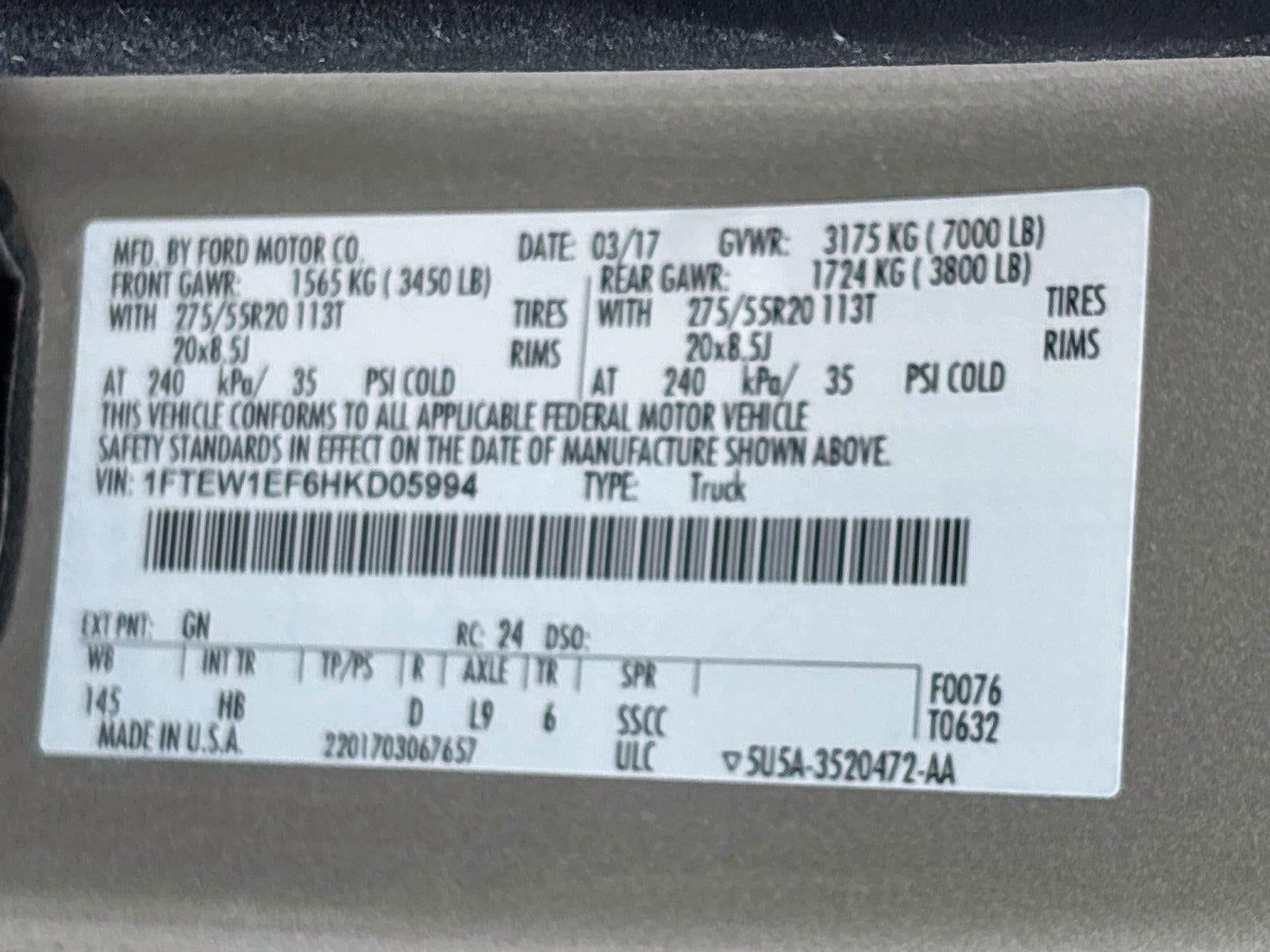 2017 Ford F-150 Lariat