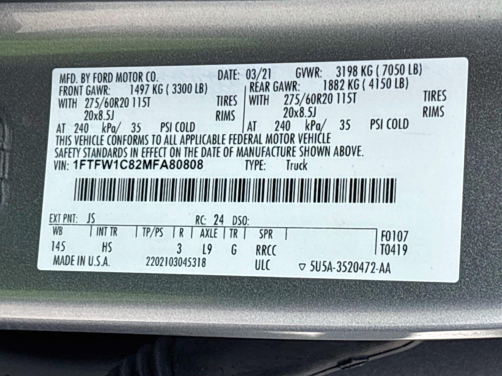 2021 Ford F-150 LARIAT