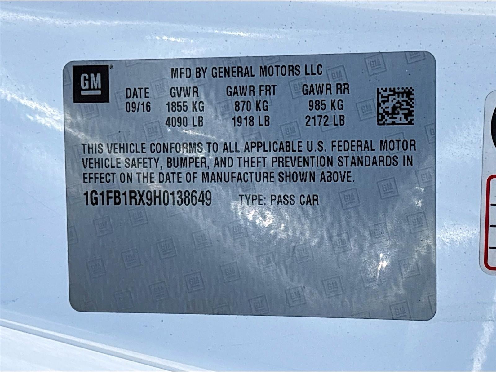 2017 Chevrolet Camaro 1LT