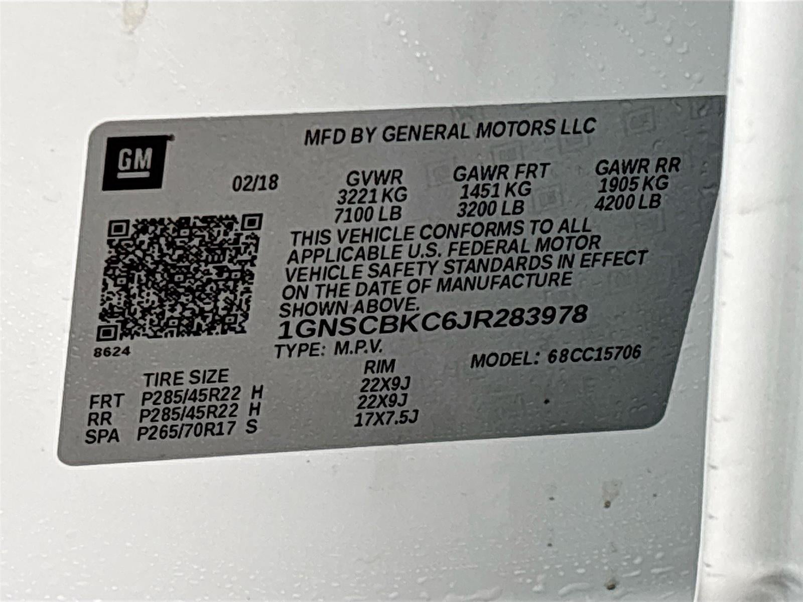 2018 Chevrolet Tahoe LT