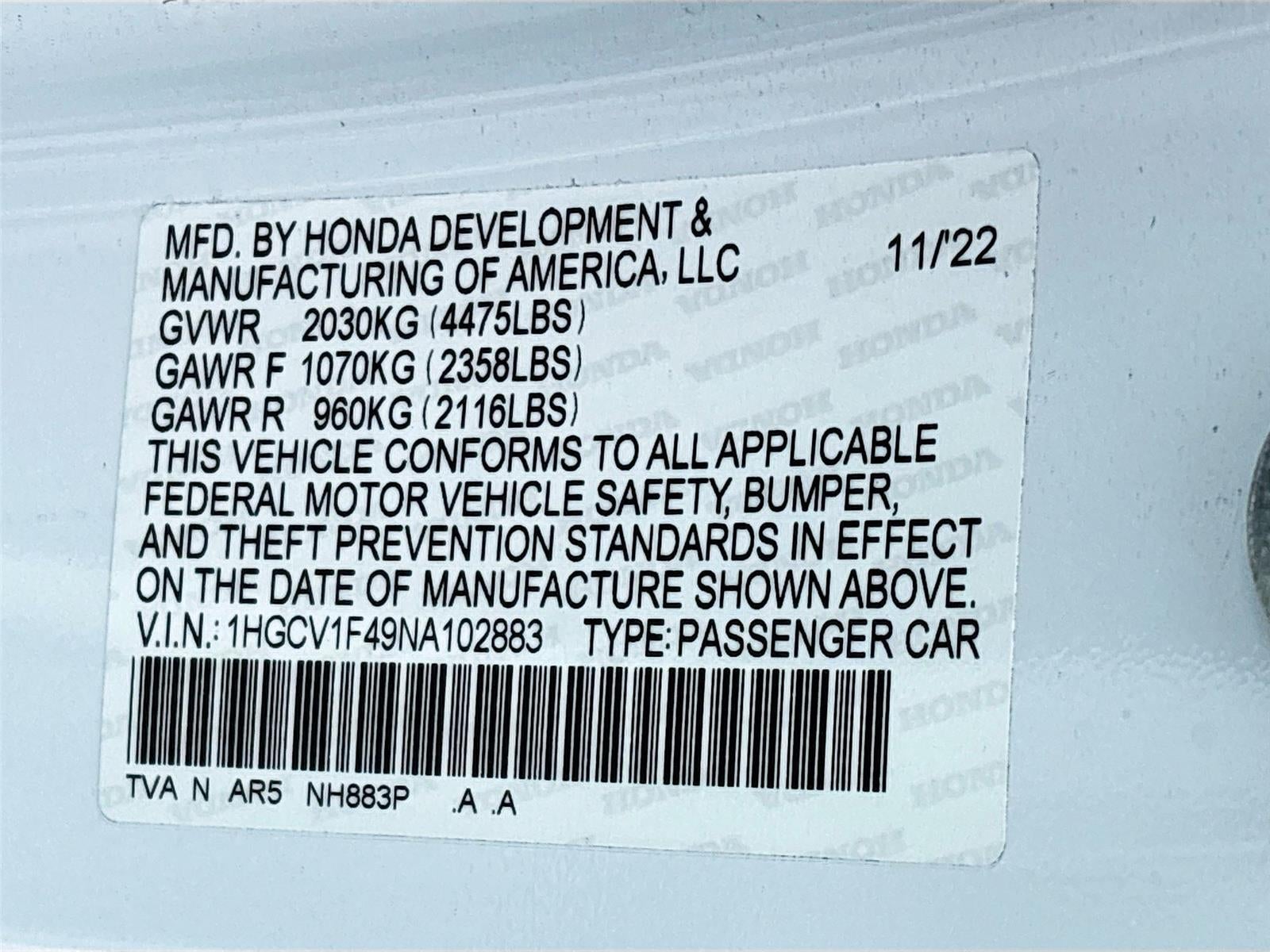 2022 Honda Accord Sport Special Edition