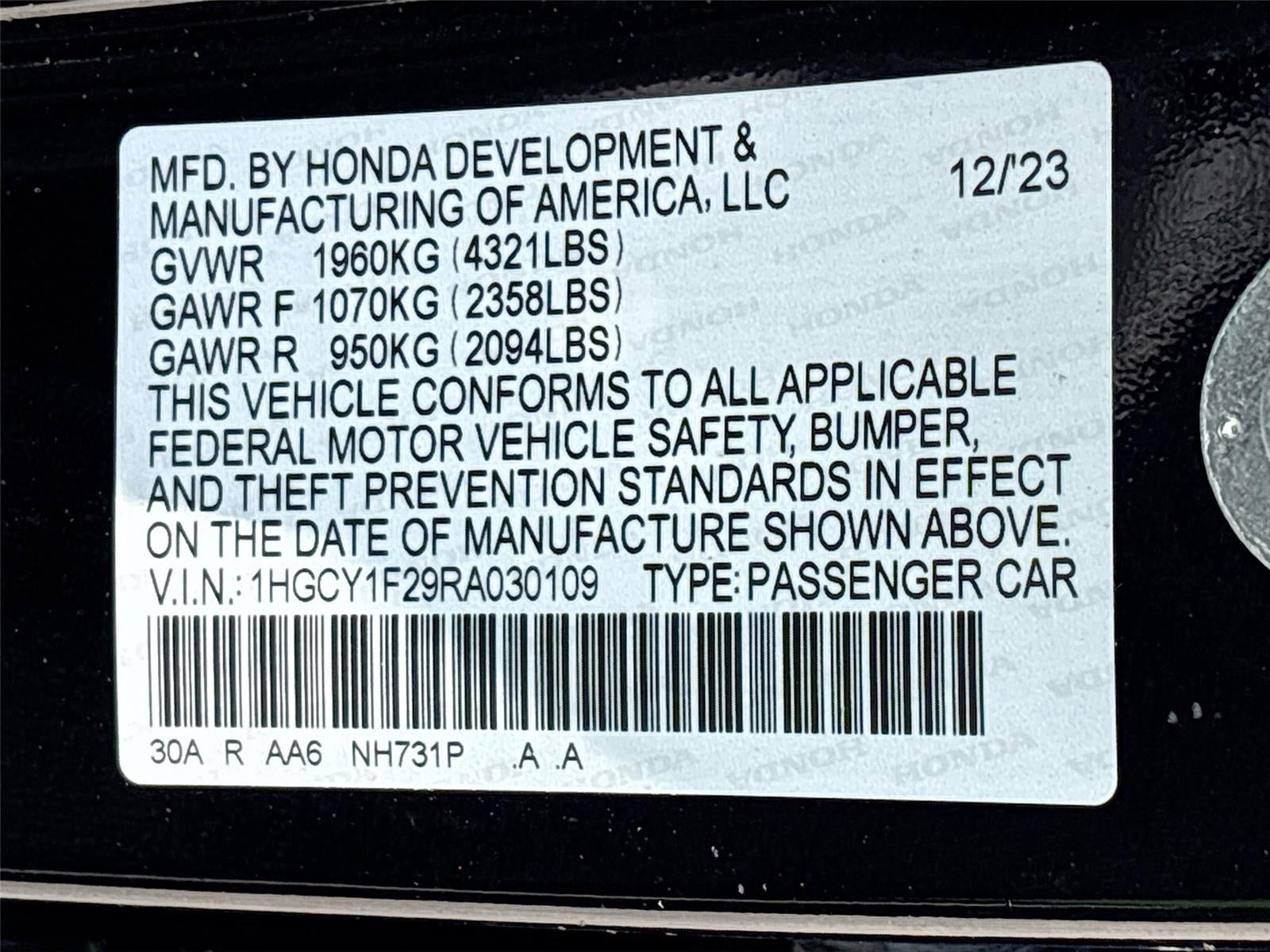 2024 Honda Accord Sedan LX