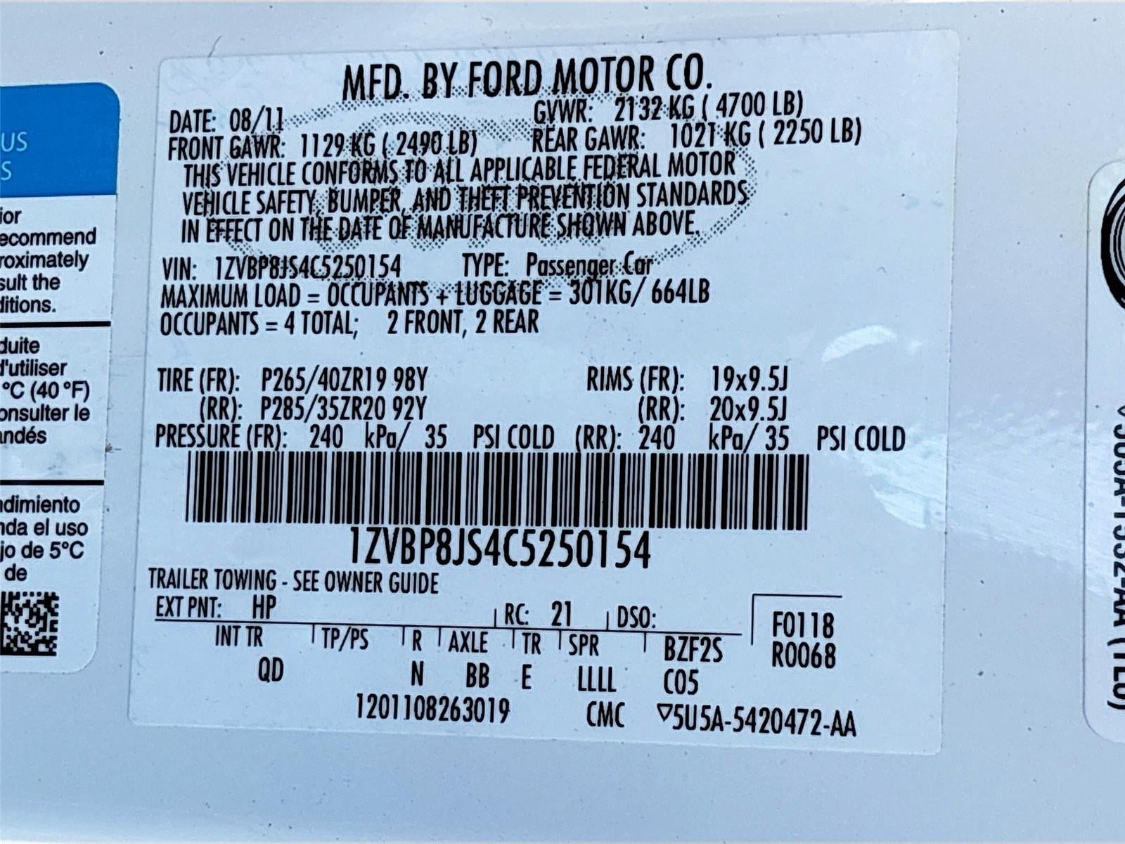 2012 Ford Mustang Shelby GT500