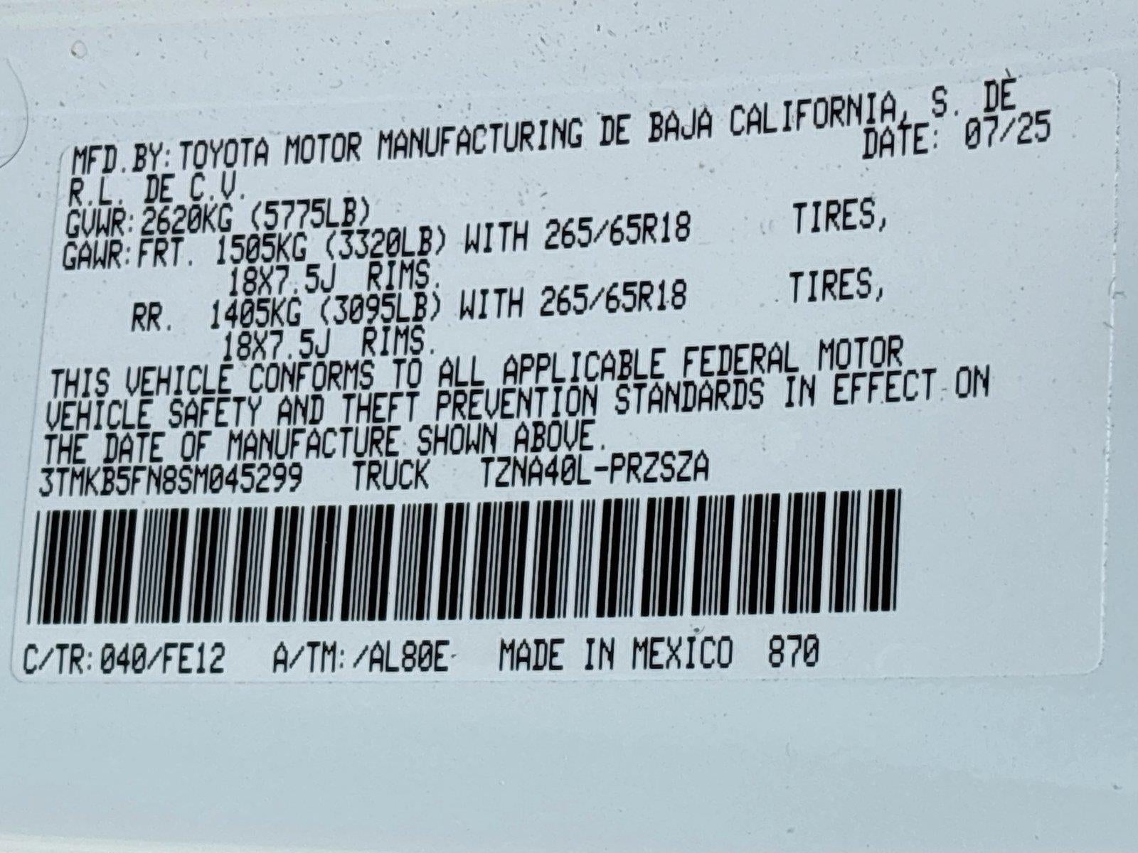 2025 Toyota Tacoma TRD Sport