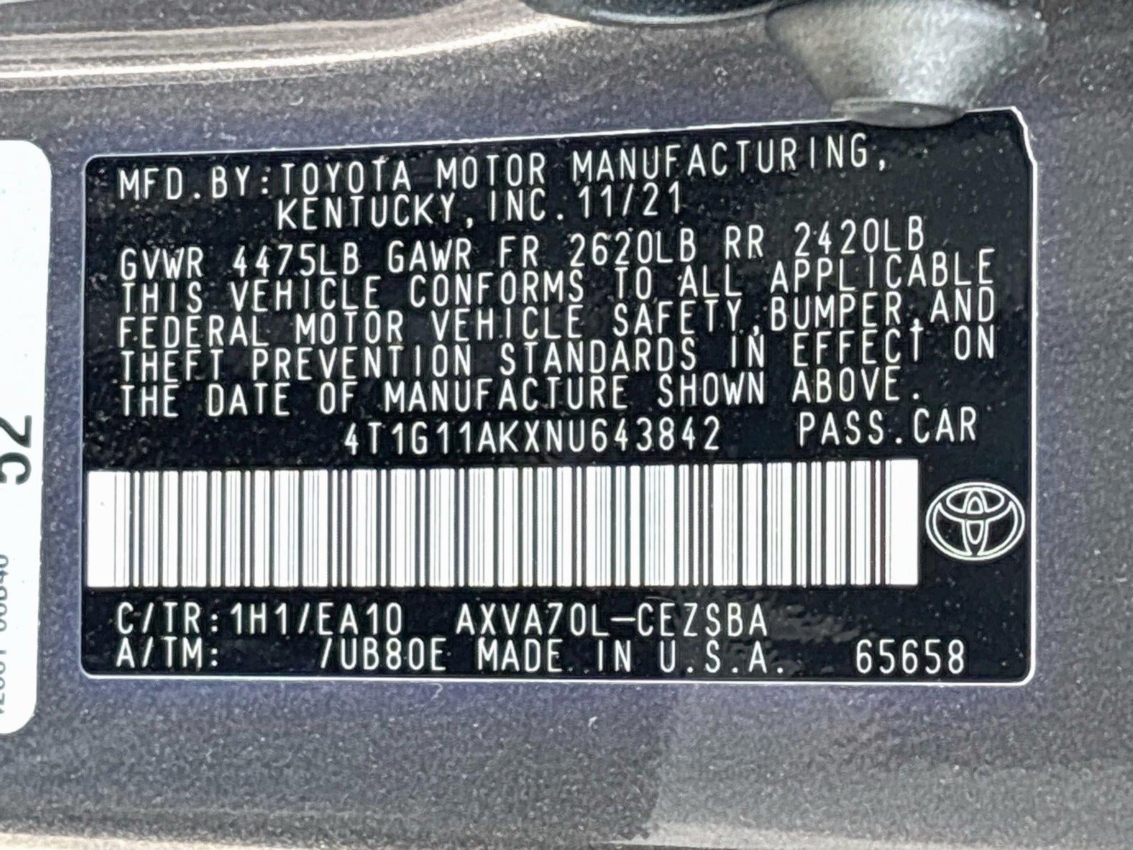 2022 Toyota Camry SE