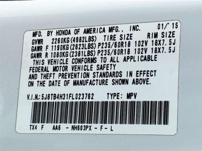 2015 Acura RDX 4DR AWD
