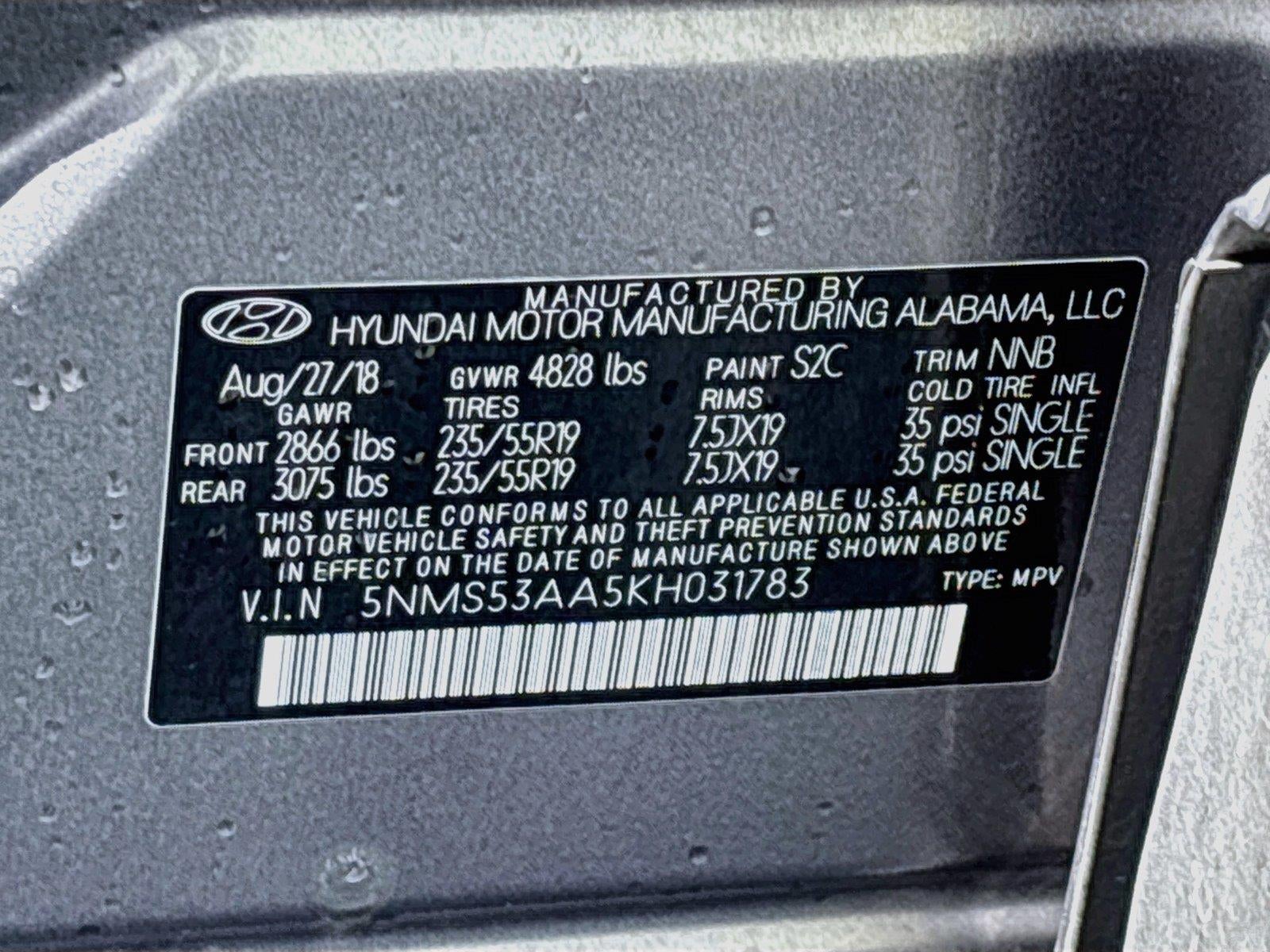 2019 Hyundai SANTA FE Ultimate
