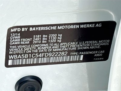 2015 BMW 5 Series 535i