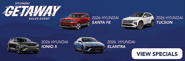 During the Hyundai Getaway sales event at Holler Hyundai, shop our specials to get great savings!