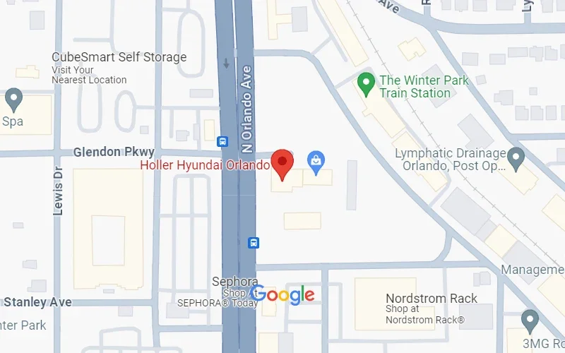 Holler Hyundai in Winter Park FL map