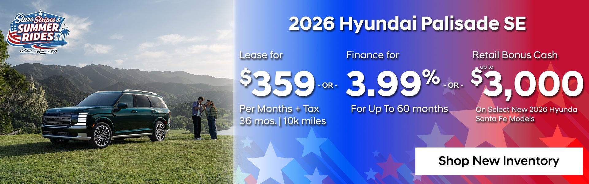 2026 Hyundai Santa Fe: Lease or Finance or Retail Bonus Cash