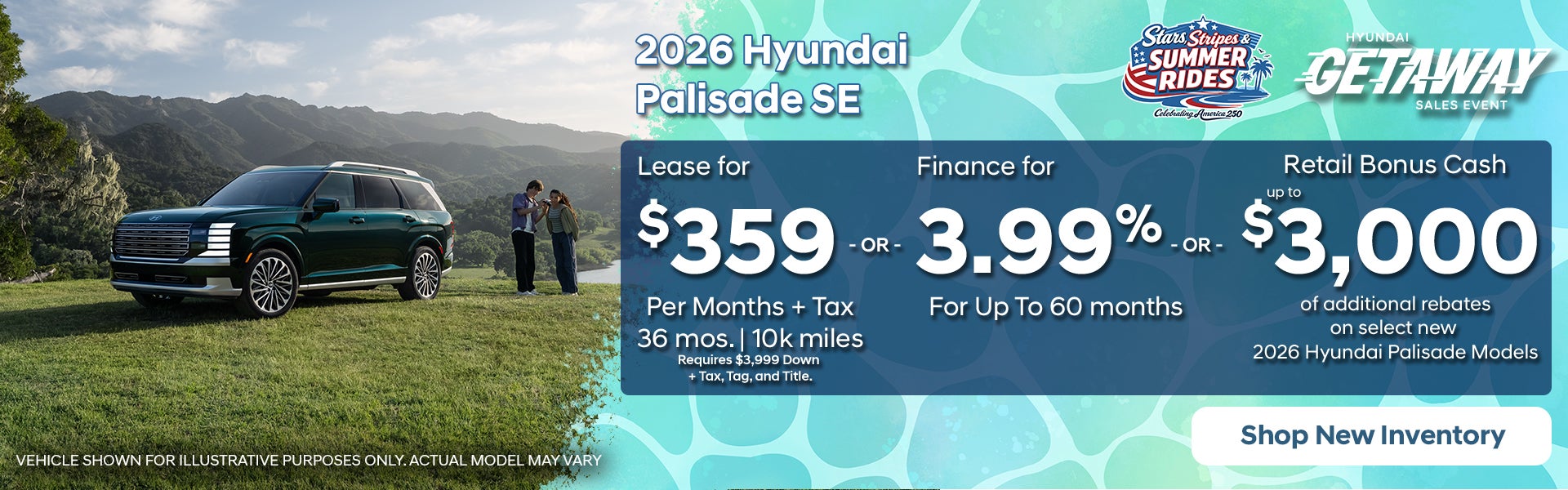 2026 Hyundai Palisade: Lease or Finance or Retail Bonus Cash