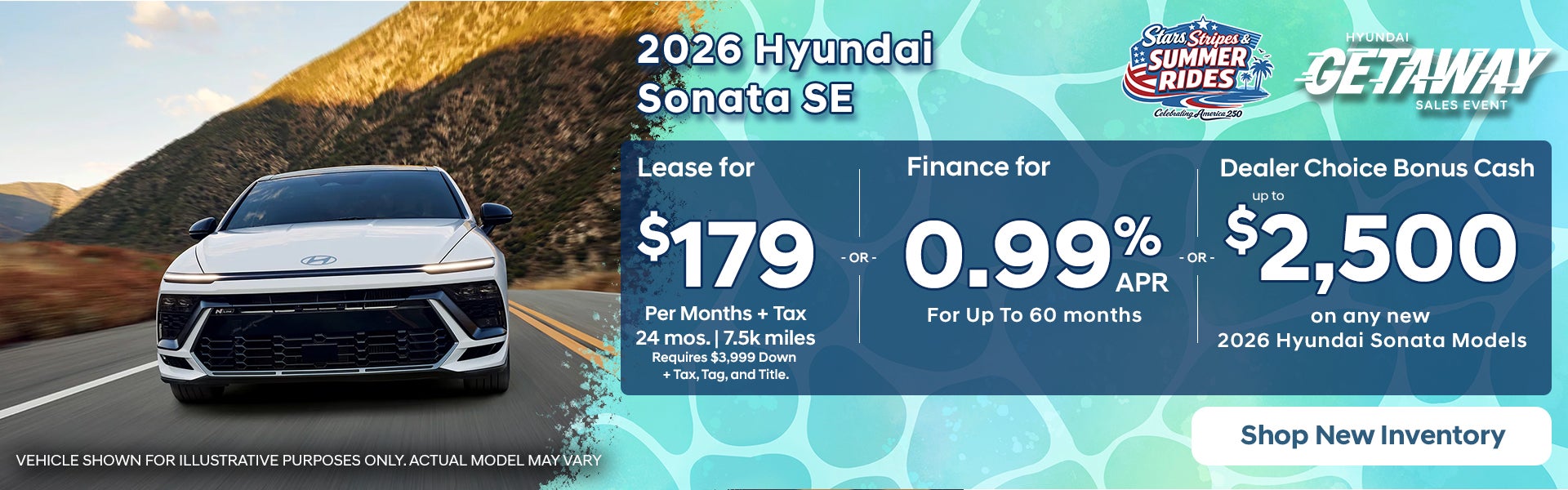 2026 Hyundai Sonata: Lease or Finance or Retail Bonus Cash