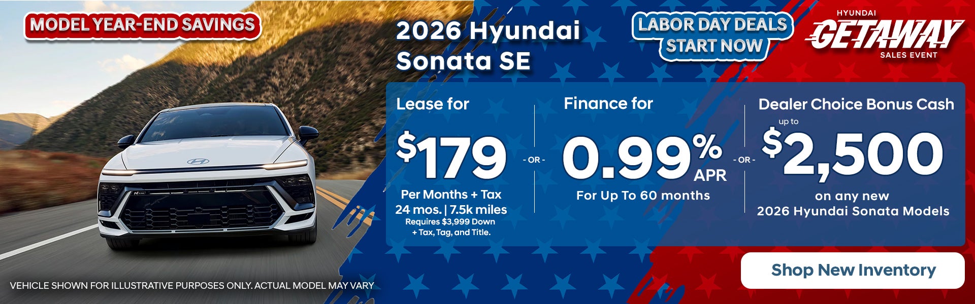 2026 Hyundai Sonata: Lease or Finance or Retail Bonus Cash
