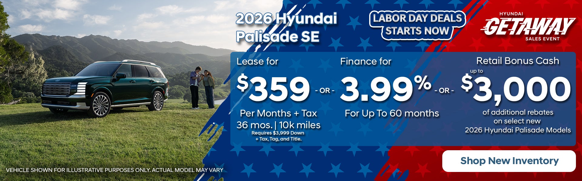 2026 Hyundai Palisade: Lease or Finance or Retail Bonus Cash