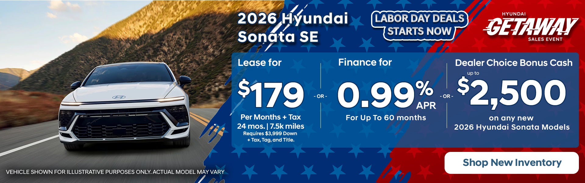 2026 Hyundai Sonata: Lease or Finance or Retail Bonus Cash