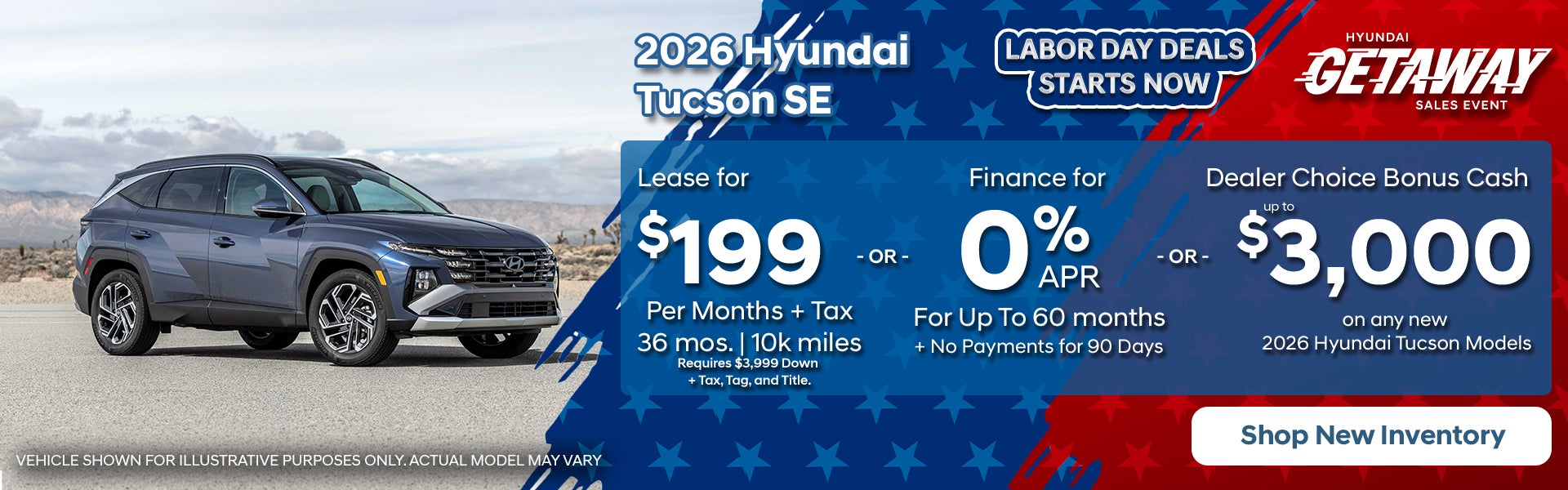 2026 Hyundai Tucson: Lease or Finance or Retail Bonus Cash