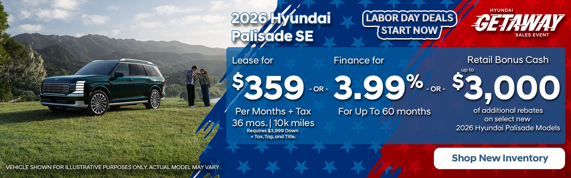 2026 Hyundai Palisade: Lease or Finance or Retail Bonus Cash