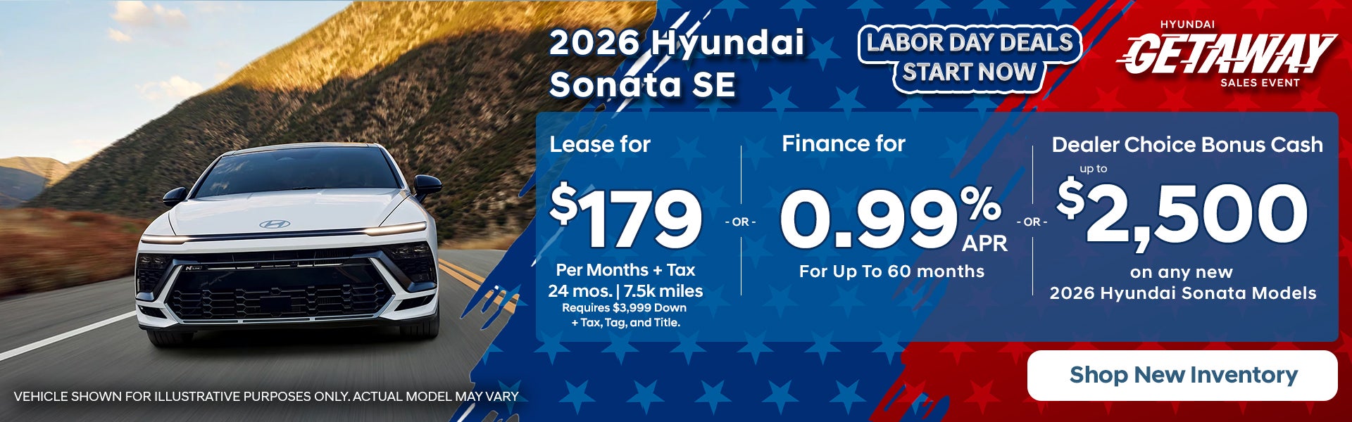2026 Hyundai Sonata: Lease or Finance or Retail Bonus Cash
