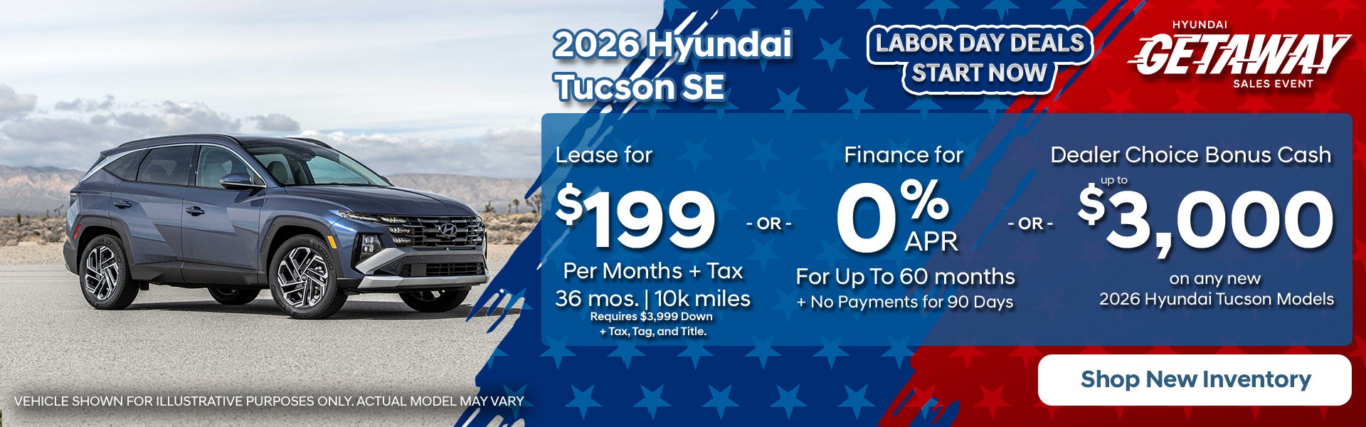 2026 Hyundai Tucson: Lease or Finance or Retail Bonus Cash